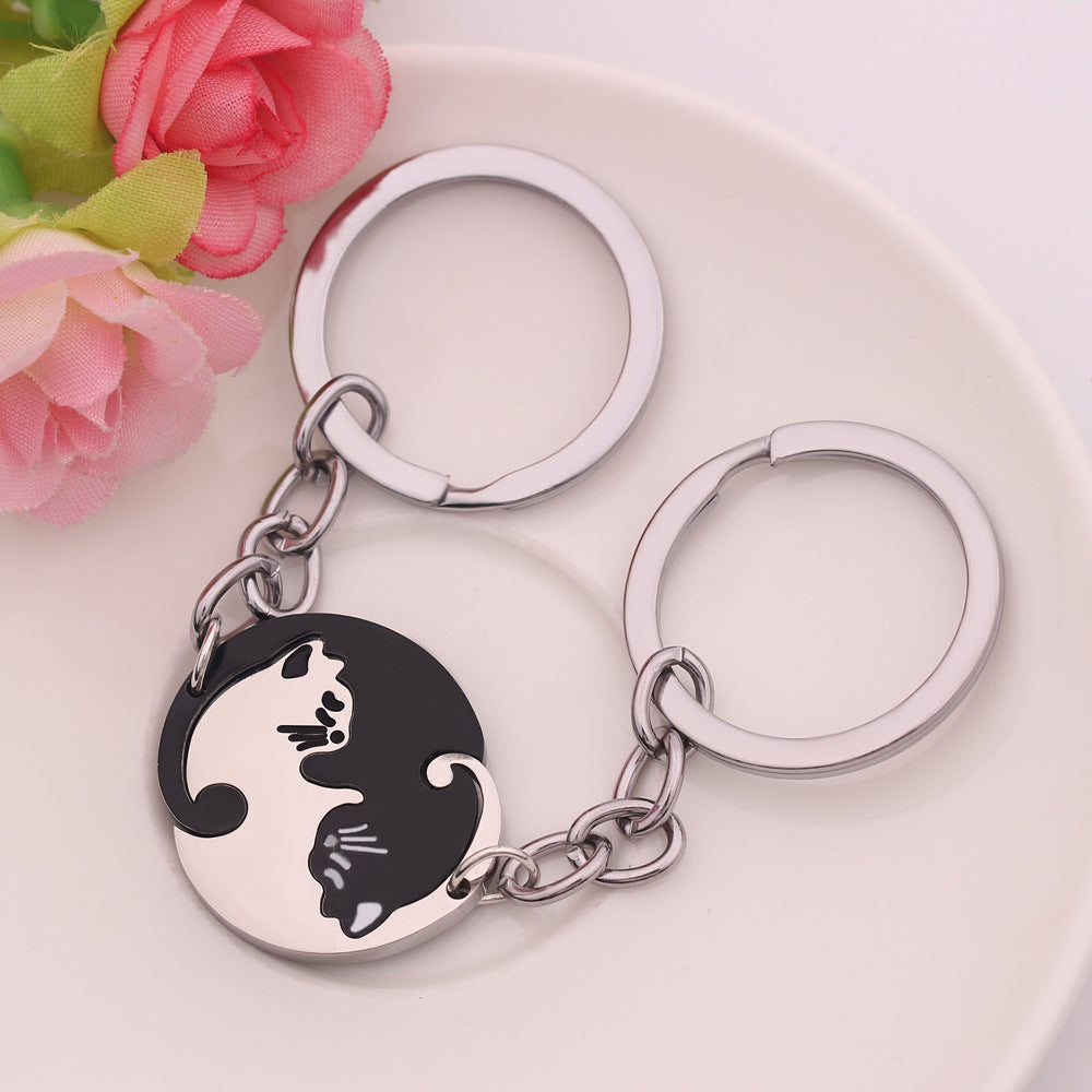 Yin Yang Puzzle Matching Keychain Set: A Symbol of Love and Connection